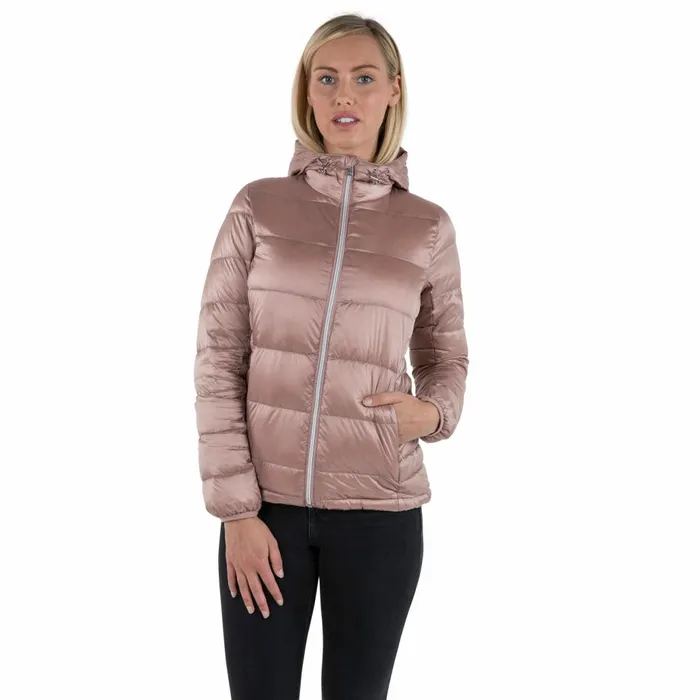 Bernadette Hooded Down Jacket Antique Rose Women Trespass Down Jackets