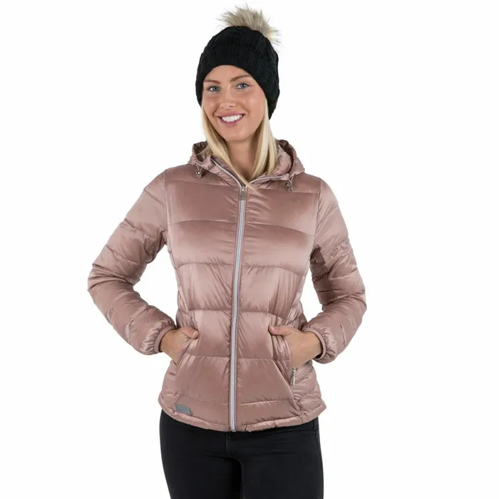 Bernadette Hooded Down Jacket Antique Rose Women Trespass Down Jackets
