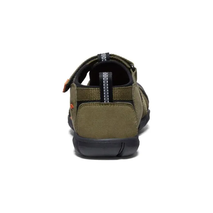 Big Kids039 Seacamp II CNX Dark OliveGold Flame Sandal Kids KEEN Sandals Big Kids039 Seacamp II CNX Dark OliveGold Flame Sandal Kids KEEN Sandals