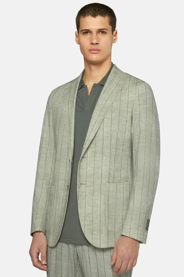 Blazers Men Boggi Milano Grey Printed Pinstripe B Tech Nylon Jacket Grey Blazers Men Boggi Milano Grey Printed Pinstripe B Tech Nylon Jacket Grey