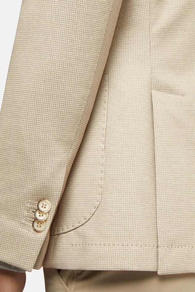 Blazers Men Boggi Milano Jersey Printed Fancy Blazer Beige