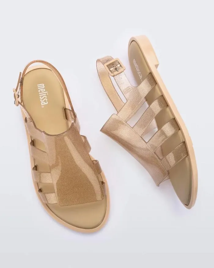 Boemia Beige Glitter Women Melissa Sandals