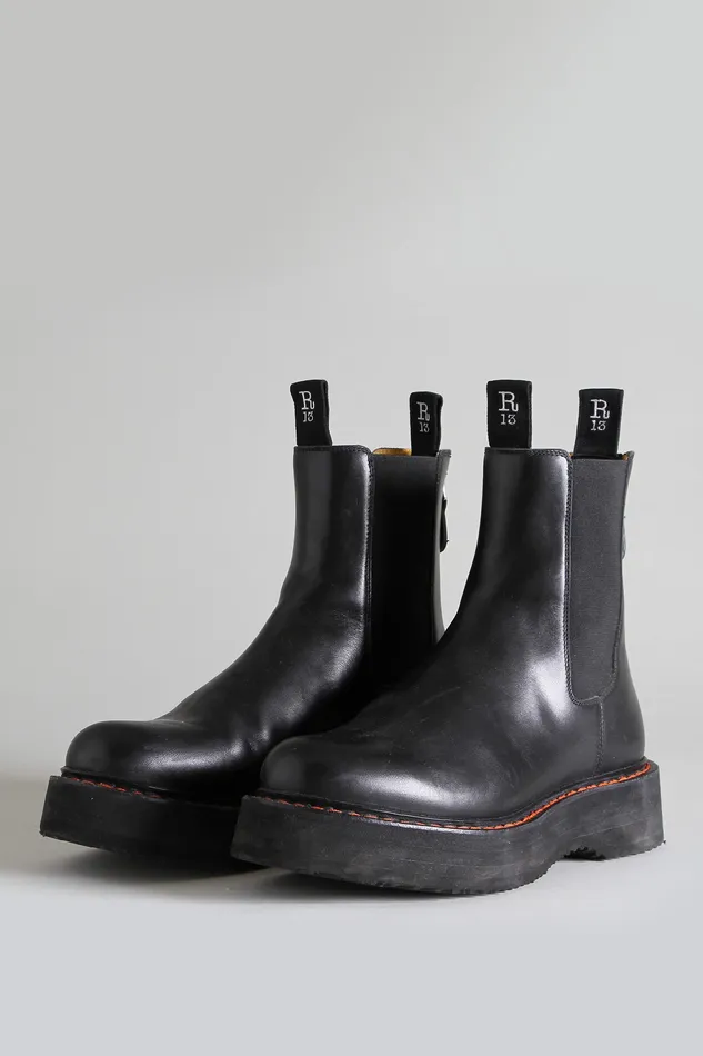 Boots R13 Women Single Stack Chelsea Boot 8211 Black