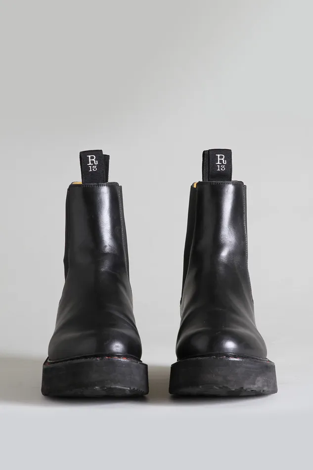 Boots R13 Women Single Stack Chelsea Boot 8211 Black Boots R13 Women Single Stack Chelsea Boot 8211 Black