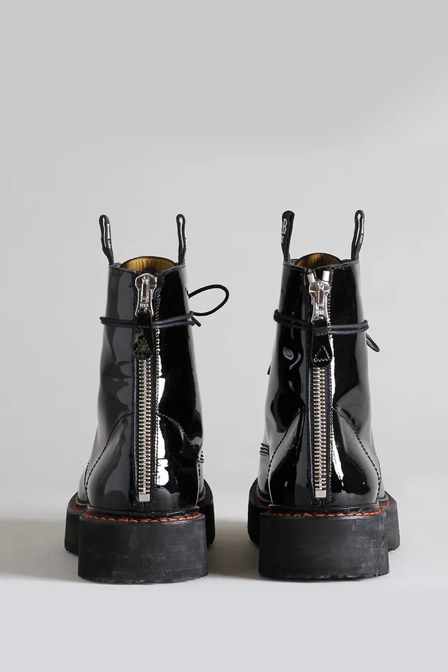 Boots Women R13 Single Stack Boot 8211 Black Patent Boots Women R13 Single Stack Boot 8211 Black Patent