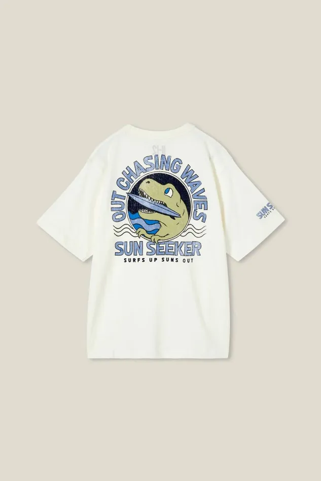BoysGirls Tops and TShirts Cotton On Jono Short Sleeve Print Tee Vanilladeep Sage Chasing Waves Dino BoysGirls Tops and TShirts Cotton On Jono Short Sleeve Print Tee Vanilladeep Sage Chasing Waves Dino