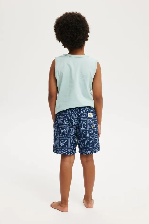 Boys Shorts Cotton On Bailey Board Short In The Navydusk Blue Medi Coast