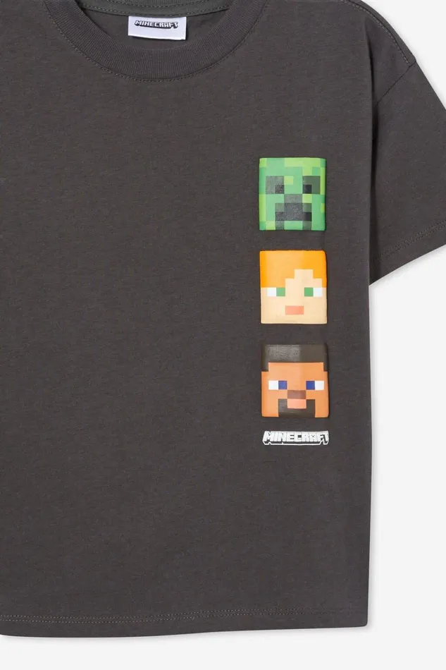 Boys Tops and TShirts Cotton On License Drop Shoulder Short Sleeve Tee Lcn Min Phantomminecraft Faces Boys Tops and TShirts Cotton On License Drop Shoulder Short Sleeve Tee Lcn Min Phantomminecraft Faces