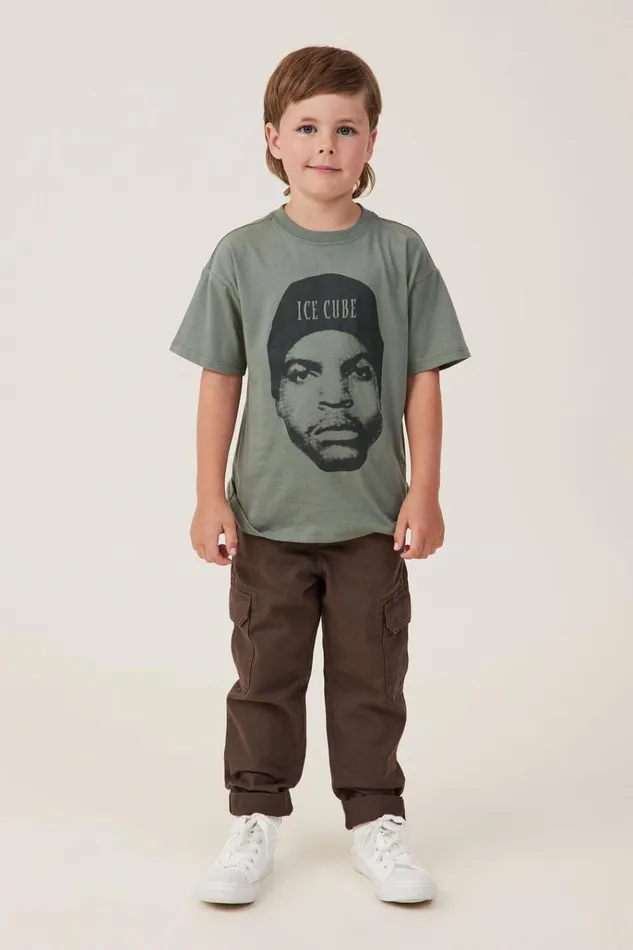 Boys Tops and TShirts Cotton On License Drop Shoulder Short Sleeve Tee Lcn Mt Swag Greenice Cube Face Boys Tops and TShirts Cotton On License Drop Shoulder Short Sleeve Tee Lcn Mt Swag Greenice Cube Face