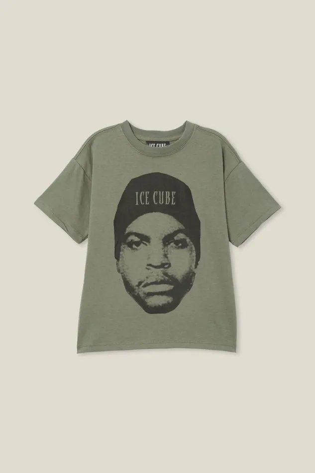 Boys Tops and TShirts Cotton On License Drop Shoulder Short Sleeve Tee Lcn Mt Swag Greenice Cube Face Boys Tops and TShirts Cotton On License Drop Shoulder Short Sleeve Tee Lcn Mt Swag Greenice Cube Face