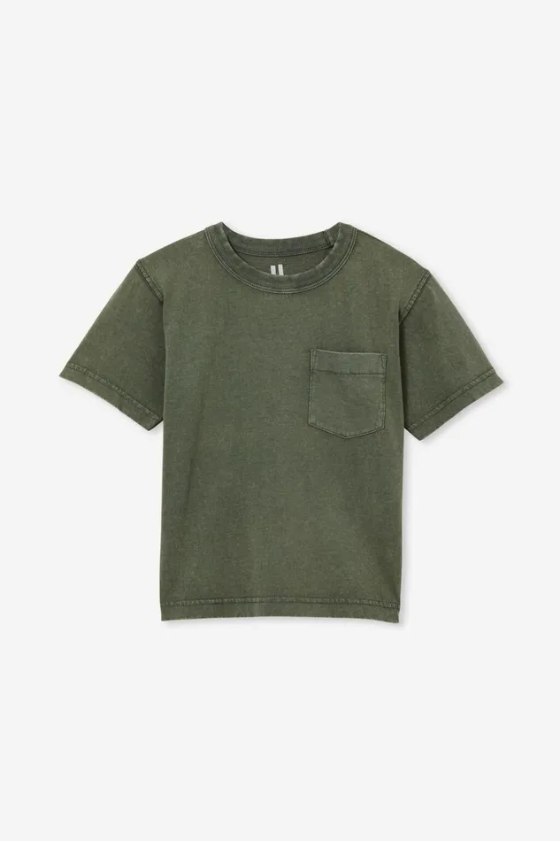 Boys Tops and TShirts Cotton On The Essential Short Sleeve Tee Swag Green Wash