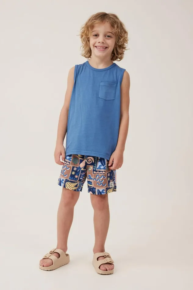 Boys Tops and TShirts Cotton On The Essential Tank Petty Blue Wash Boys Tops and TShirts Cotton On The Essential Tank Petty Blue Wash