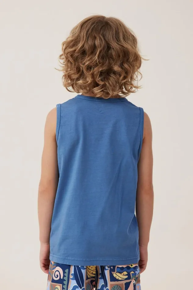 Boys Tops and TShirts Cotton On The Essential Tank Petty Blue Wash Boys Tops and TShirts Cotton On The Essential Tank Petty Blue Wash