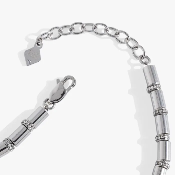 Bracelets Women Alex And Ani Tube Bead And Crystal Chain Bracelet Stainless Steel Gold