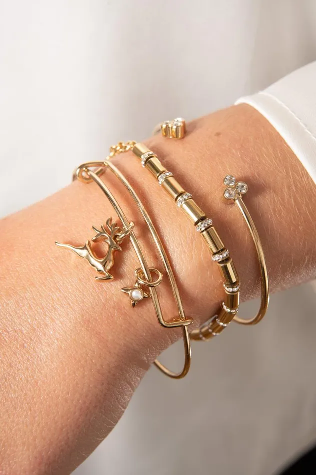 Bracelets Women Alex And Ani Tube Bead And Crystal Chain Bracelet Stainless Steel Gold