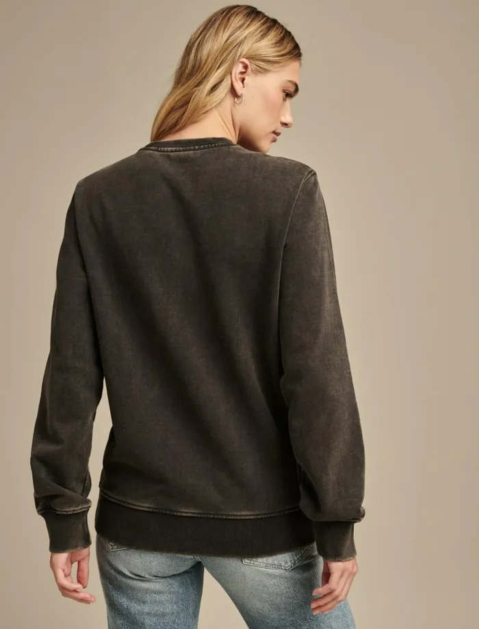 Bulls Crew Neck Sweatshirt 001 Black Women Lucky Brand Activewear