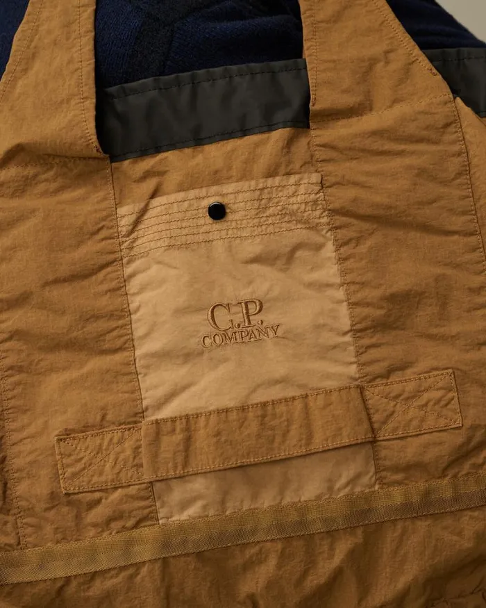 CP Company Backpacks and Waistbag Plain Paper Touch Duffel Bag Toffee Beige 8211 Man