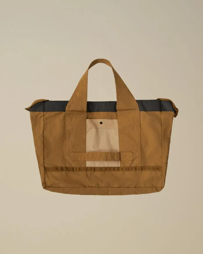 CP Company Backpacks and Waistbag Plain Paper Touch Duffel Bag Toffee Beige 8211 Man