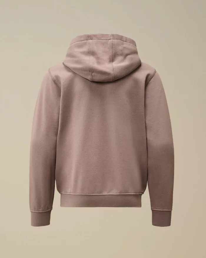 CP Company Clothing 1014 U16 Diagonal Fleece Zipped Hooded Sweatshirt Purple Dove 8211 Kids