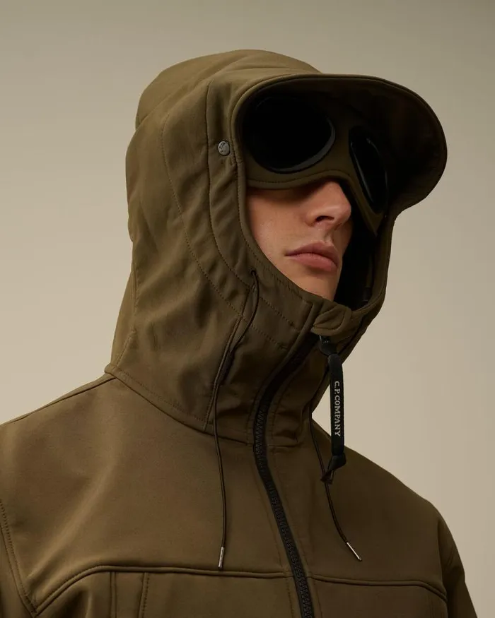 CP Company Jacket and Coats CP ShellR Goggle Jacket Ivy Green 8211 Man