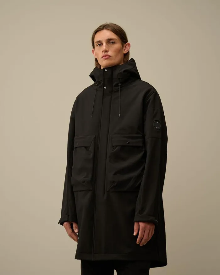 CP Company Jacket and Coats CP ShellR Hooded Parka Jacket Black 8211 Man