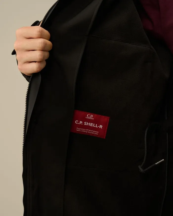 CP Company Jacket and Coats CP ShellR Hooded Parka Jacket Black 8211 Man
