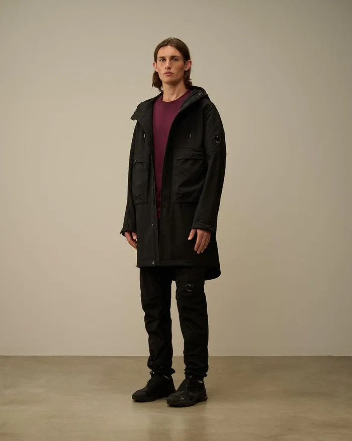 CP Company Jacket and Coats CP ShellR Hooded Parka Jacket Black 8211 Man