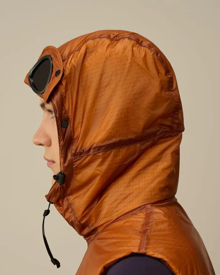 CP Company Jacket and Coats Nada Shell Goggle Vest Bombay Brown 8211 Man