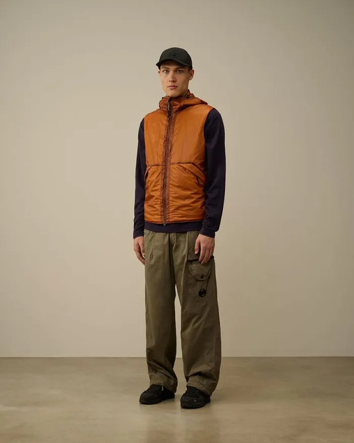 CP Company Jacket and Coats Nada Shell Goggle Vest Bombay Brown 8211 Man