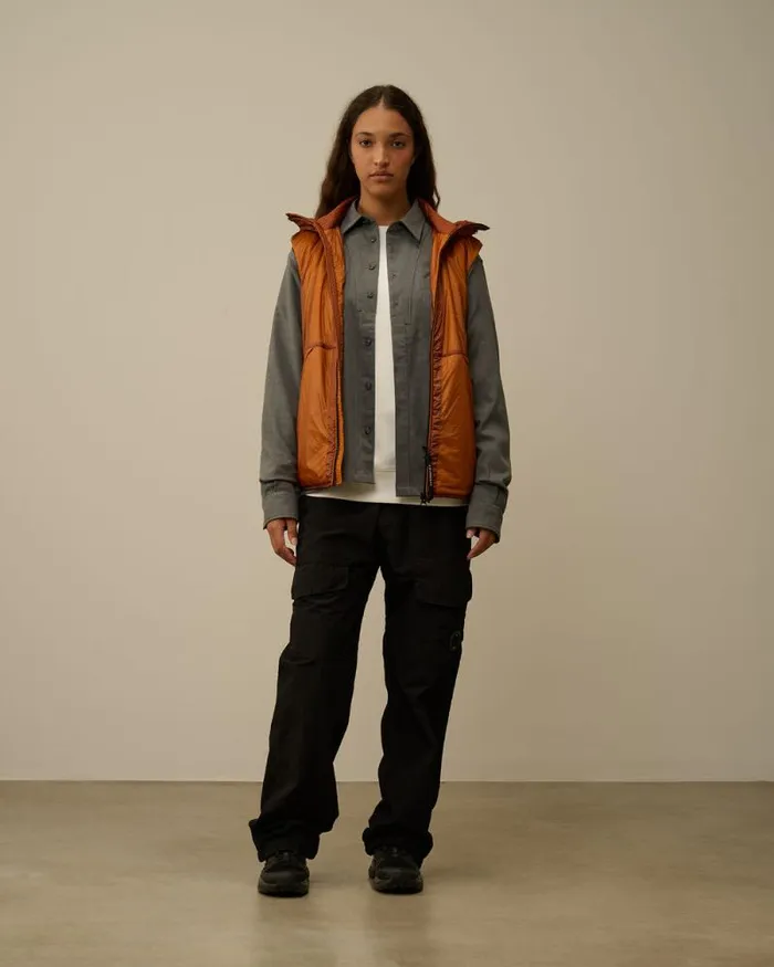 CP Company Jacket and Coats Nada Shell Goggle Vest Bombay Brown 8211 Man