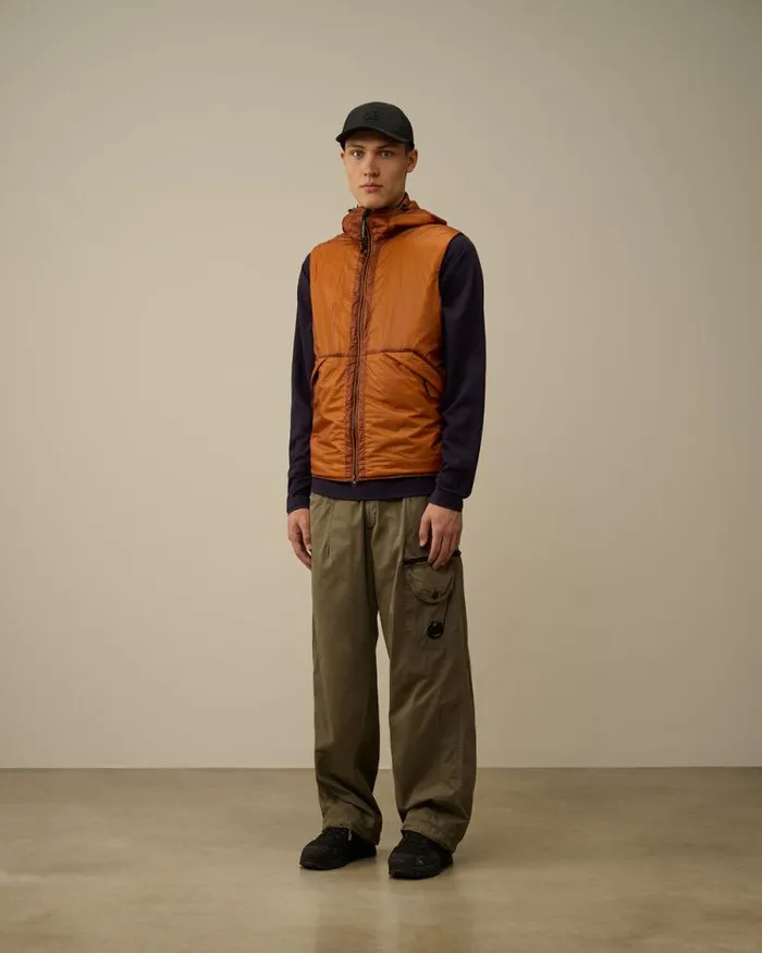 CP Company Jacket and Coats Nada Shell Goggle Vest Bombay Brown 8211 Man
