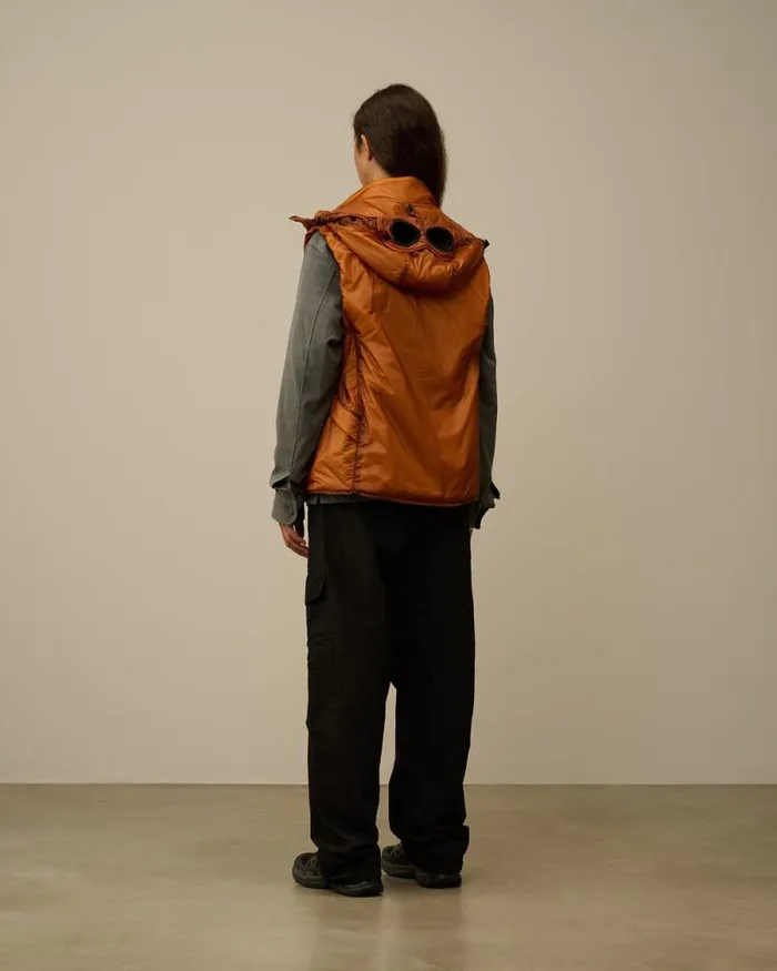 CP Company Jacket and Coats Nada Shell Goggle Vest Bombay Brown 8211 Man