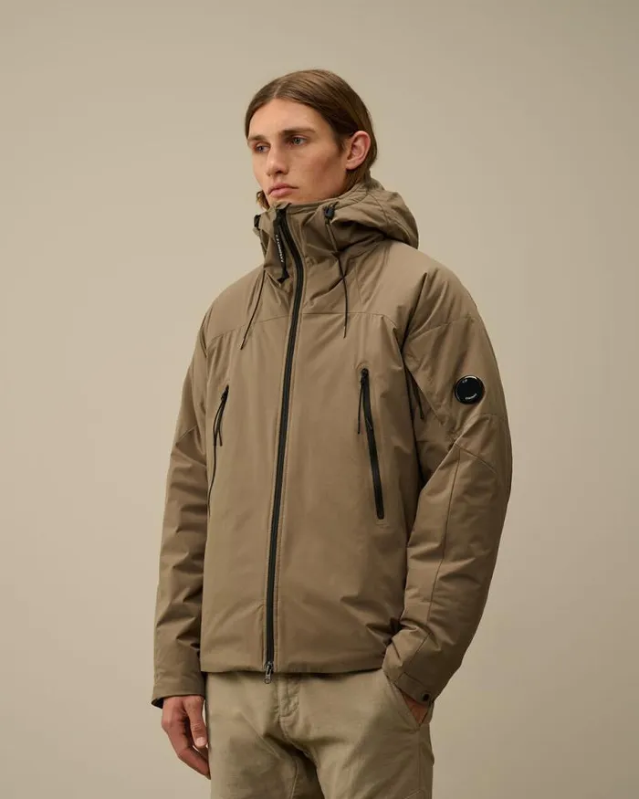 CP Company Jacket and Coats ProTek Hooded Padded Jacket Walnut Beige 8211 Man