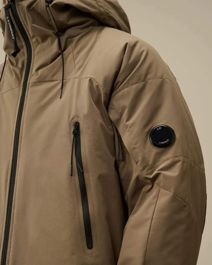 CP Company Jacket and Coats ProTek Hooded Padded Jacket Walnut Beige 8211 Man