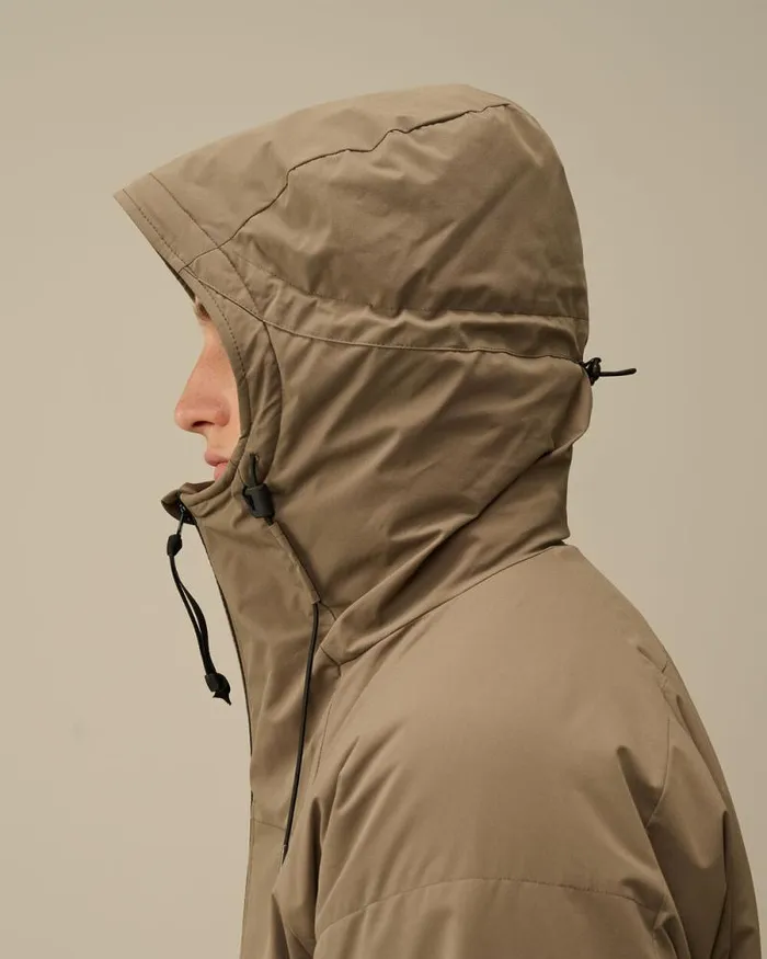 CP Company Jacket and Coats ProTek Hooded Padded Jacket Walnut Beige 8211 Man
