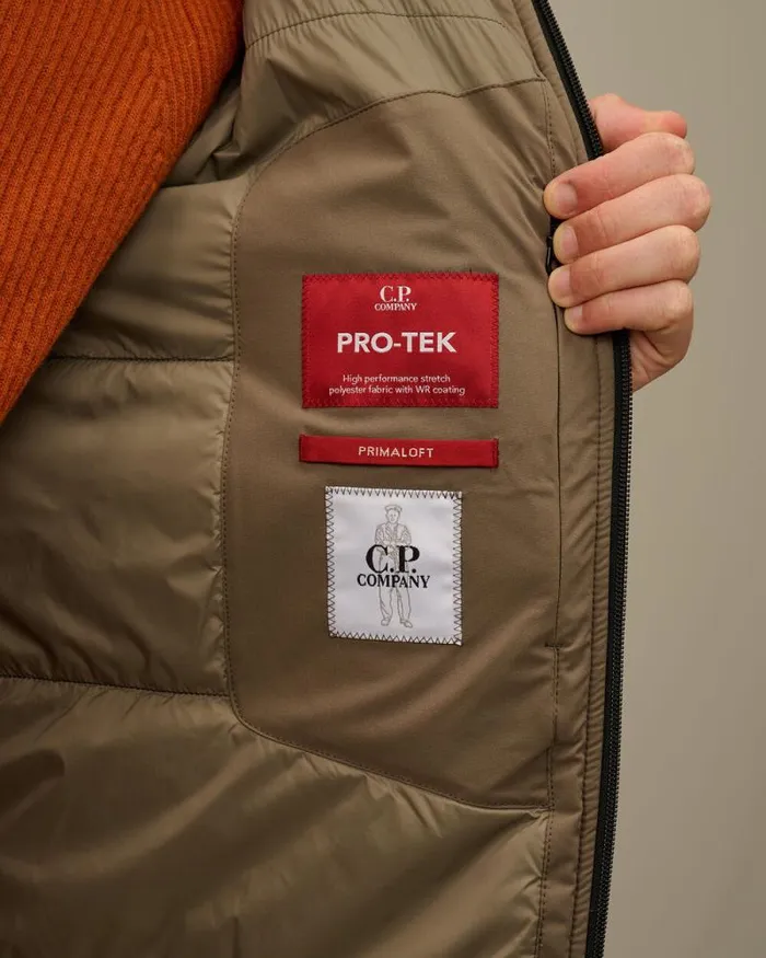 CP Company Jacket and Coats ProTek Hooded Padded Jacket Walnut Beige 8211 Man
