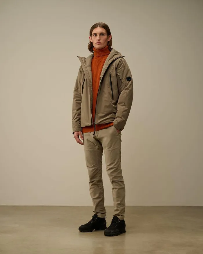 CP Company Jacket and Coats ProTek Hooded Padded Jacket Walnut Beige 8211 Man