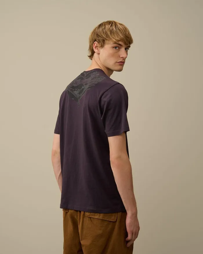 CP Company Tshirts and Polo 301 Jersey Back Goggle TShirt Nightshade Purple 8211 Man