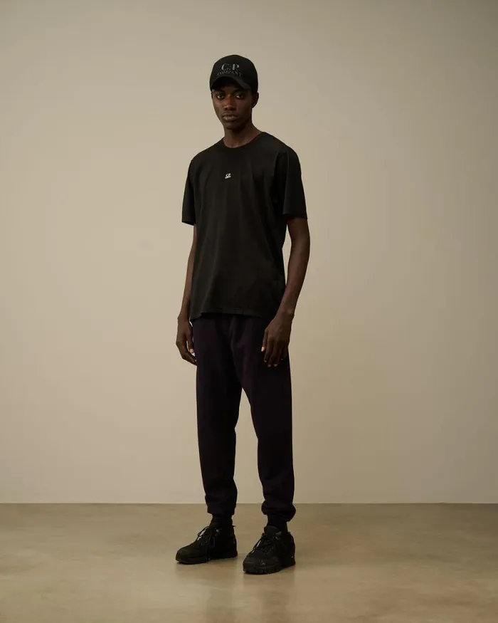 CP Company Tshirts and Polo Mercerized 702 Jersey Gasato Printed Logo TShirt Black 8211 Man