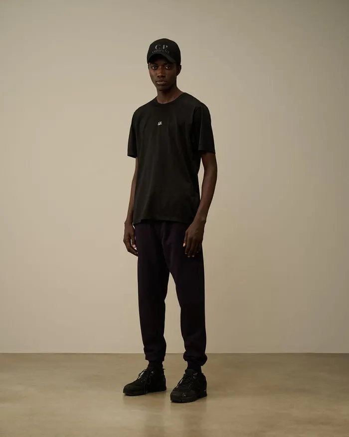CP Company Tshirts and Polo Mercerized 702 Jersey Gasato Printed Logo TShirt Black 8211 Man