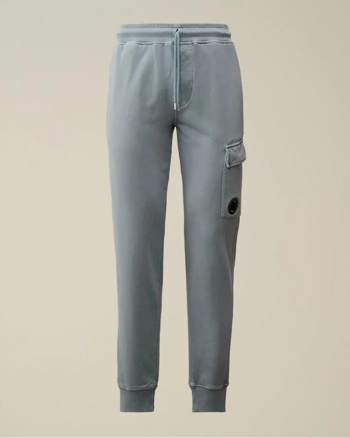 CP Company Tracksuits and Shorts Brushed And Emerized Diagonal Fleece Cargo Sweatpants Flint Stone Blue 8211 Man CP Company Tracksuits and Shorts Brushed And Emerized Diagonal Fleece Cargo Sweatpants Flint Stone Blue 8211 Man