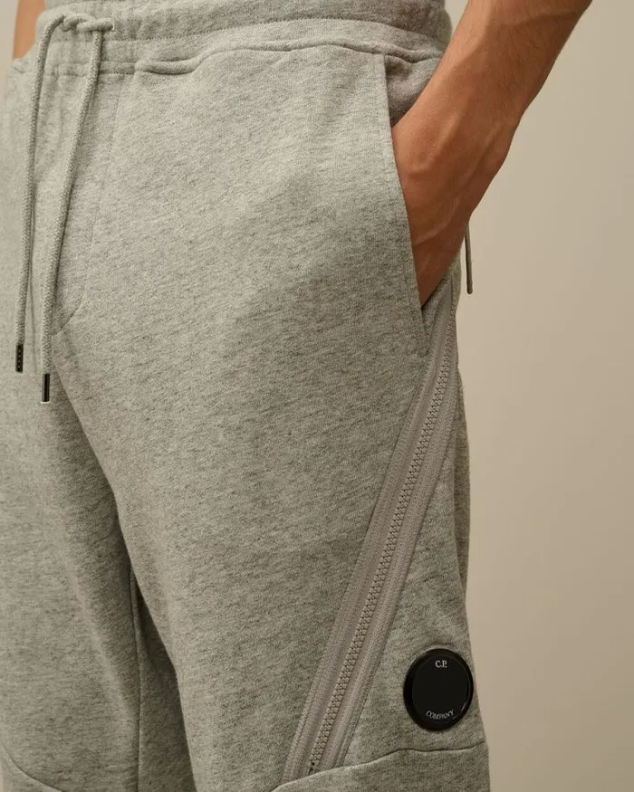 CP Company Tracksuits and Shorts Diagonal Raised Fleece Lens Sweatpants Greystone Melange 8211 Man