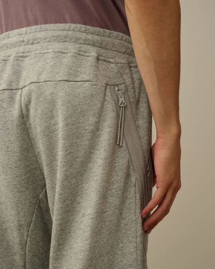 CP Company Tracksuits and Shorts Diagonal Raised Fleece Lens Sweatpants Greystone Melange 8211 Man