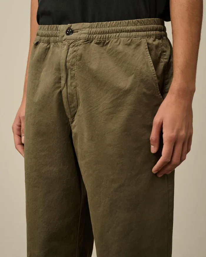 CP Company Trousers Microreps Loose Pants Grape Leaf Green 8211 Man