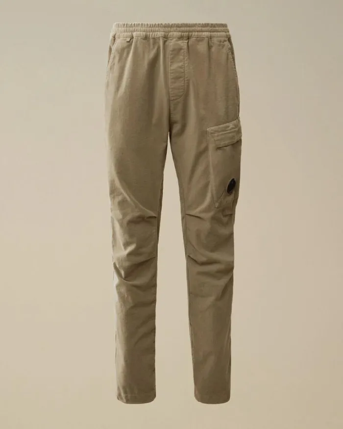 CP Company Trousers Moleskin Stretch Regular Cargo Pants Vintage Khaki Beige 8211 Man CP Company Trousers Moleskin Stretch Regular Cargo Pants Vintage Khaki Beige 8211 Man