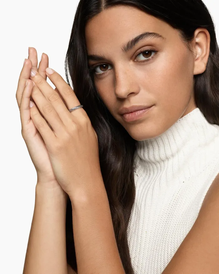 Cable Band Ring In Sterling Silver 34mm Women David Yurman Band Cable Band Ring In Sterling Silver 34mm Women David Yurman Band