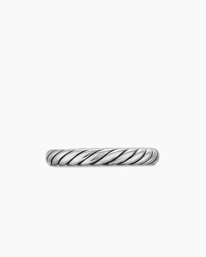 Cable Band Ring In Sterling Silver 34mm Women David Yurman Band Cable Band Ring In Sterling Silver 34mm Women David Yurman Band
