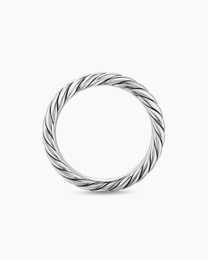 Cable Band Ring In Sterling Silver 34mm Women David Yurman Band Cable Band Ring In Sterling Silver 34mm Women David Yurman Band