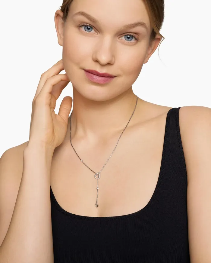 Cable Collectibles Heart Y Necklace In Sterling Silver With Diamonds Women David Yurman Y Necklace Cable Collectibles Heart Y Necklace In Sterling Silver With Diamonds Women David Yurman Y Necklace