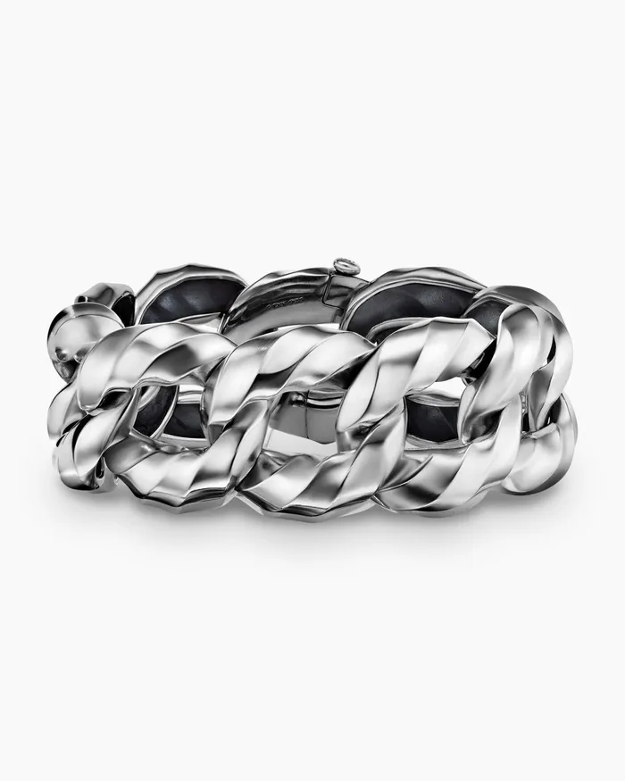 Cable Edge Curb Chain Bracelet In Sterling Silver 23mm Women David Yurman Chain Cable Edge Curb Chain Bracelet In Sterling Silver 23mm Women David Yurman Chain